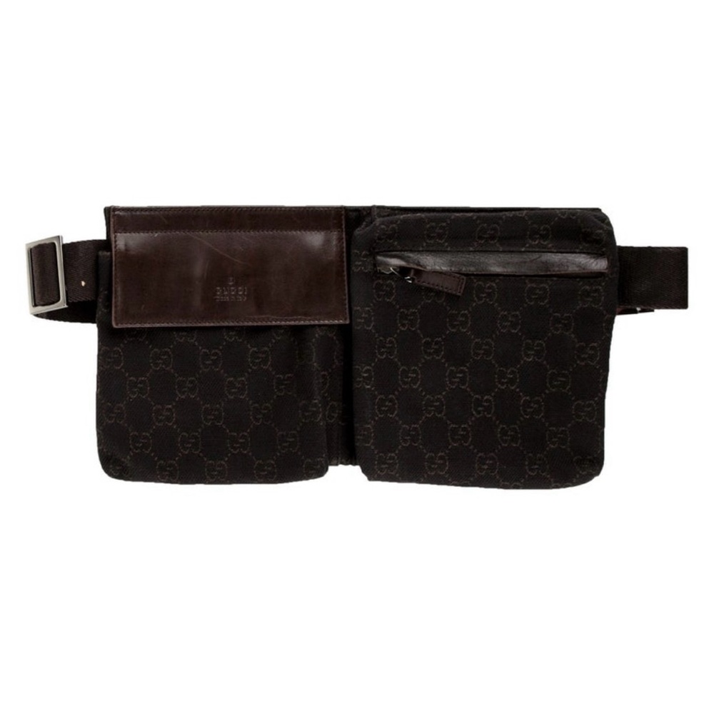 Vtg GUCCI GG Waist Belt Bum Bag